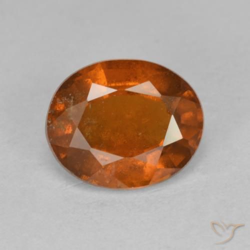 2.53ct 天然 アンバーオレンジ ヘソナイトガーネット, 楕円形, VS-SI