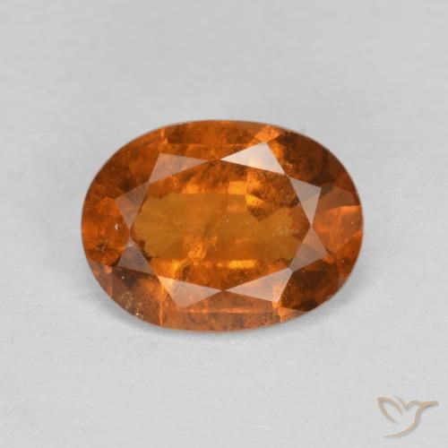 2.33ct 天然 ディープオレンジ ヘソナイトガーネット, 楕円形, VS-SI