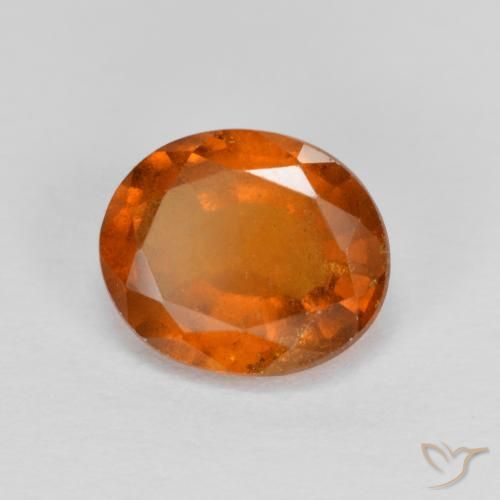 1.76ct 天然 ミディアムオレンジ ヘソナイトガーネット, 楕円形, VS-SI