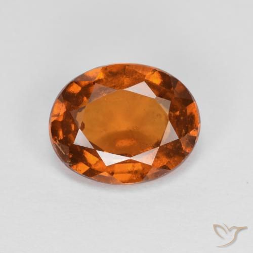 1.97ct 天然 ミディアムオレンジ ヘソナイトガーネット, 楕円形, VS-SI