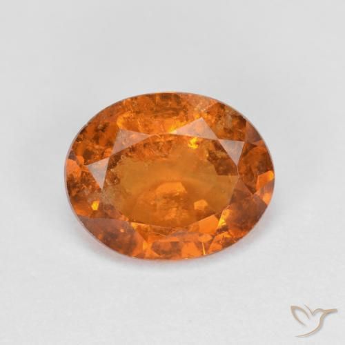 1.75ct 天然 ディープオレンジ ヘソナイトガーネット, 楕円形, VS-SI