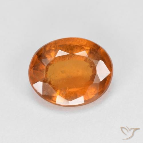 2.14ct 天然 ミディアムオレンジ ヘソナイトガーネット, 楕円形, VS-SI
