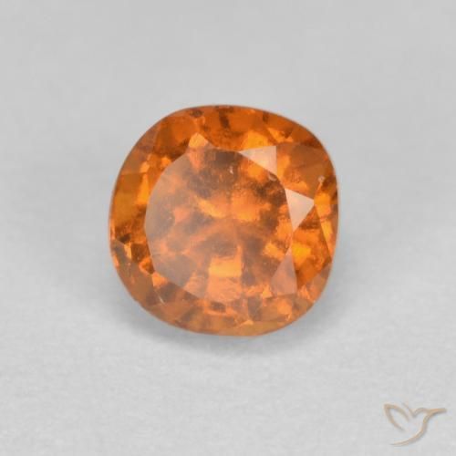 1.00ct 天然 ミディアムオレンジ ヘソナイトガーネット, クッション, SI
