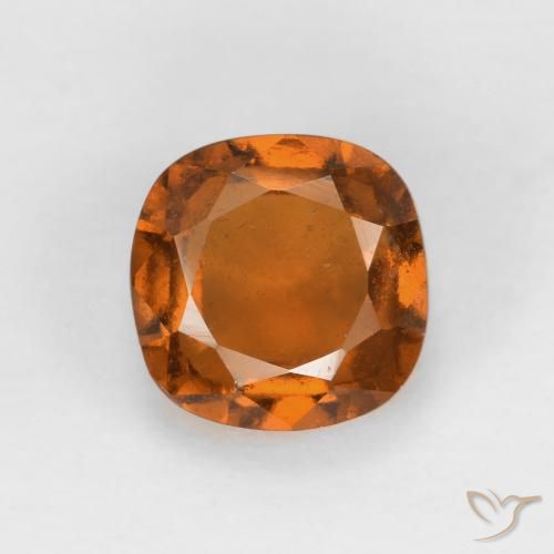 1.53ct 天然 ミディアムダークオレンジ ヘソナイトガーネット, クッション, VS-SI