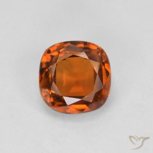 1.49ct 天然 アンバーオレンジ ヘソナイトガーネット, クッション, VS