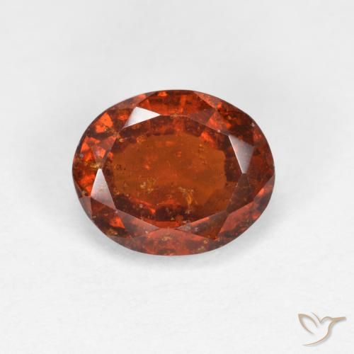 1.58ct 天然 ディープオレンジ ヘソナイトガーネット, 楕円形, VS-SI