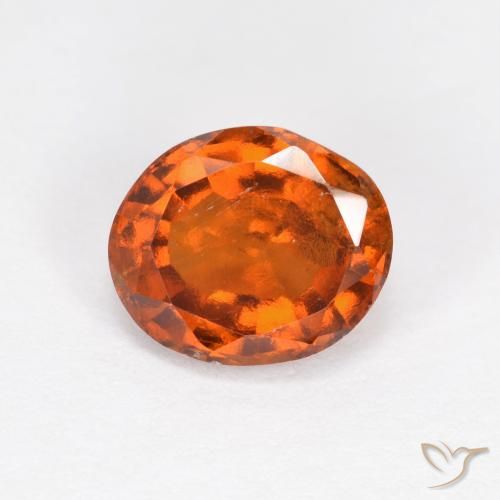 1.70ct 天然 赤みがかったオレンジ ヘソナイトガーネット, 楕円形, VS-SI