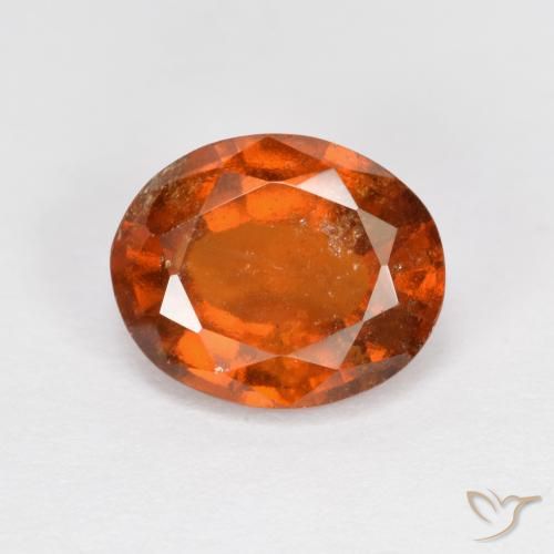 2.83ct 天然 アンバーオレンジ ヘソナイトガーネット, 楕円形, VS-SI