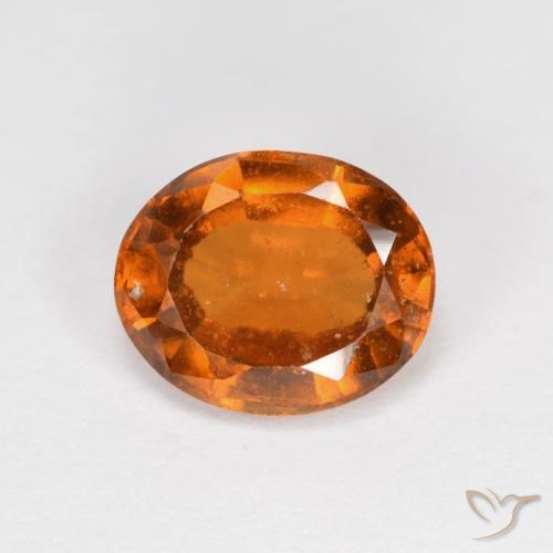 1.94ct 天然 ミディアムダークオレンジ ヘソナイトガーネット, 楕円形, VS-SI