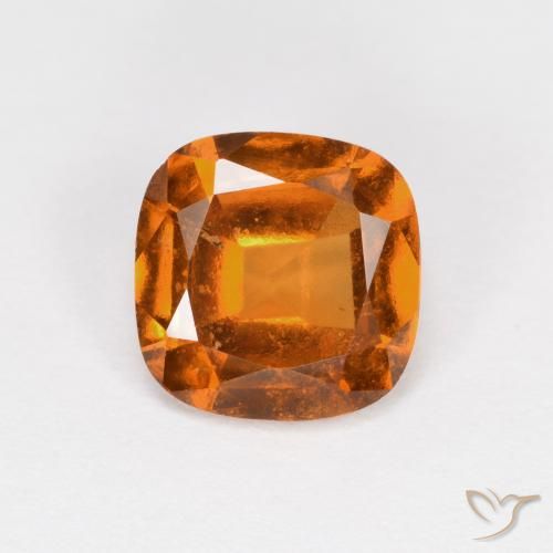 1.55ct 天然 ディープオレンジ ヘソナイトガーネット, クッション, VS