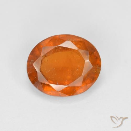 2.22ct 天然 ディープオレンジ ヘソナイトガーネット, 楕円形, VS-SI