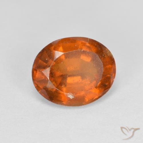 2.27ct 天然 ミディアムオレンジ ヘソナイトガーネット, 楕円形, VS-SI