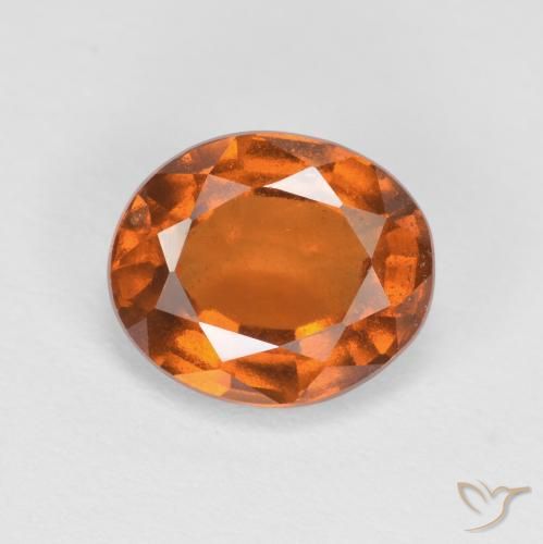 1.82ct 天然 ディープオレンジ ヘソナイトガーネット, 楕円形, VS
