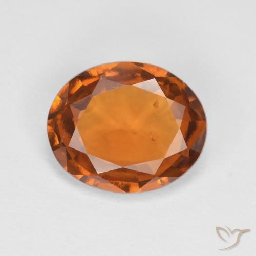 2.08ct 天然 黄色がかったオレンジ ヘソナイトガーネット, 楕円形, VS