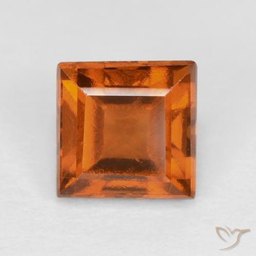 1.49ct 天然 黄色がかったオレンジ ヘソナイトガーネット, 四角形, VS