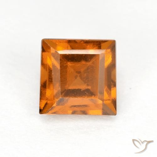 1.00ct 天然 オレンジブラウン ヘソナイトガーネット, 四角形, VS