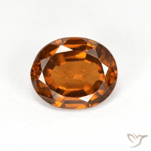 1.77ct 天然 ミディアムオレンジ ヘソナイトガーネット, 楕円形, VS