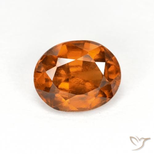 1.90ct 天然 ディープオレンジ ヘソナイトガーネット, 楕円形, VS
