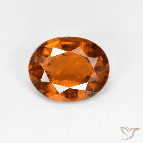 1.86ct 天然 赤みがかったオレンジ ヘソナイトガーネット, 楕円形, VS-SI