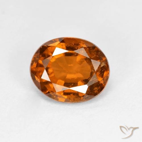 1.97ct 天然 ディープオレンジ ヘソナイトガーネット, 楕円形, VS-SI
