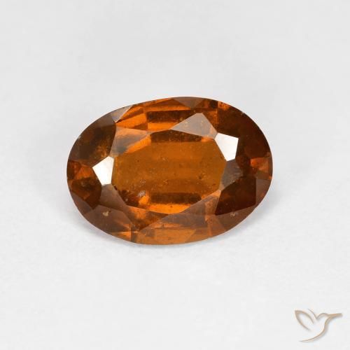 1.79ct 天然 ダークオレンジ ヘソナイトガーネット, 楕円形, VS-SI