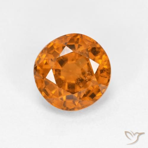 1.06ct 天然 黄色がかったオレンジ ヘソナイトガーネット, ラウンド, VS