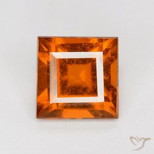 1.70ct 天然 ディープオレンジ ヘソナイトガーネット, 四角形, VS