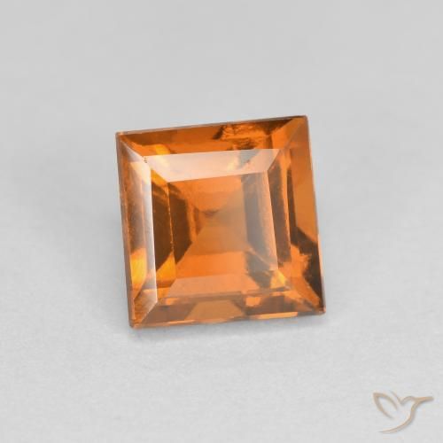 1.48ct 天然 ミディアムオレンジ ヘソナイトガーネット, 四角形, VS