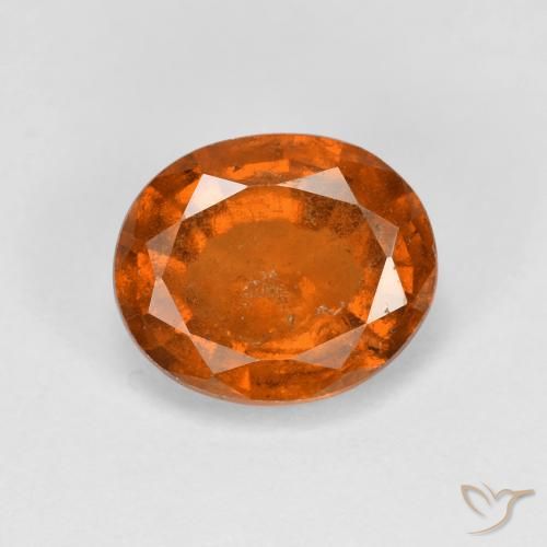2.25ct 天然 ミディアムオレンジ ヘソナイトガーネット, 楕円形, VS