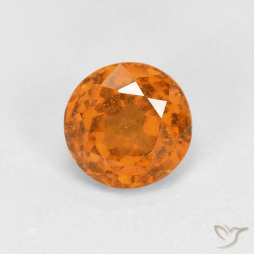 1.03ct 天然 アースオレンジ ヘソナイトガーネット, ラウンド, VS