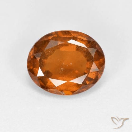 2.30ct 天然 ミディアムダークオレンジ ヘソナイトガーネット, 楕円形, VS