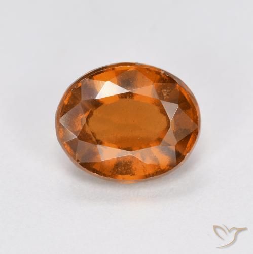 1.83ct 天然 ミディアムダークオレンジ ヘソナイトガーネット, 楕円形, VS
