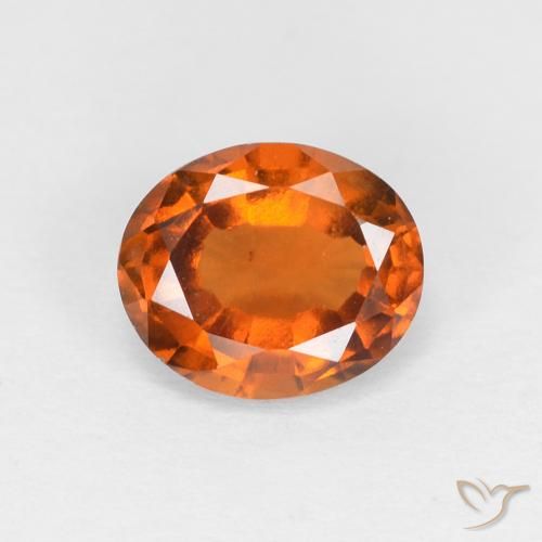 1.48ct 天然 Medium Dark-Orange ヘソナイトガーネット, 楕円形, VS