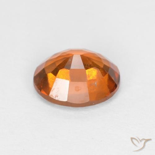 1.48カラットの天然Medium Dark-Orangeヘソナイトガーネット、楕円形、VS