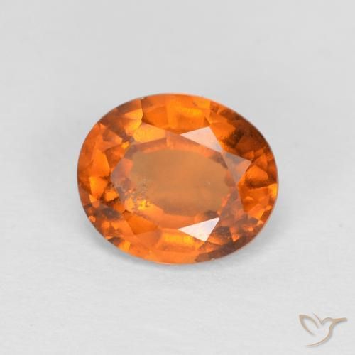 1.46ct 天然 ミディアムオレンジ ヘソナイトガーネット, 楕円形, VS