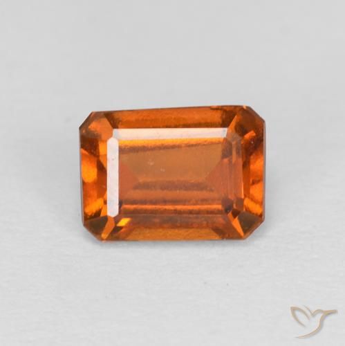 1.21ct 天然 ディープオレンジ ヘソナイトガーネット, エメラルドカット, VVS-VS