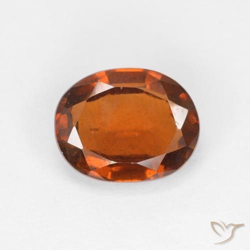 1.59ct 天然 ディープオレンジ ヘソナイトガーネット, 楕円形, VS