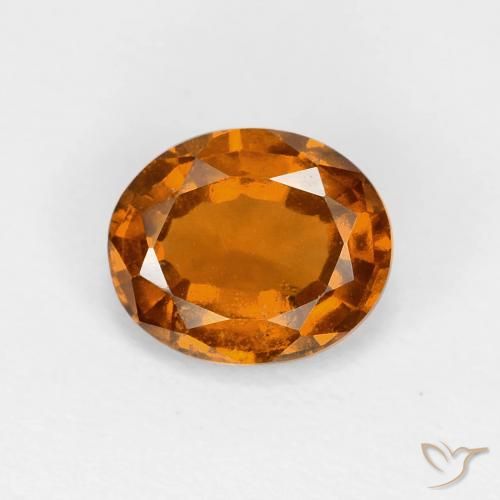 1.57ct 天然 黄色がかったオレンジ ヘソナイトガーネット, 楕円形, VS-SI