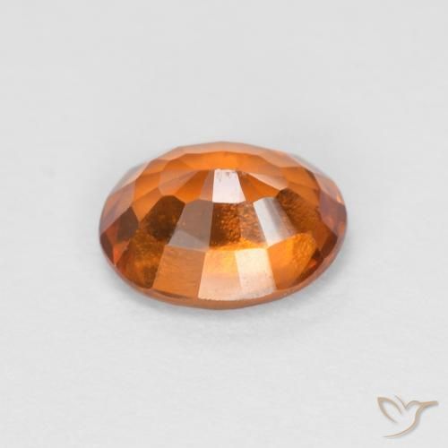 1.34カラットの天然Medium Dark-Orangeヘソナイトガーネット、楕円形、VS