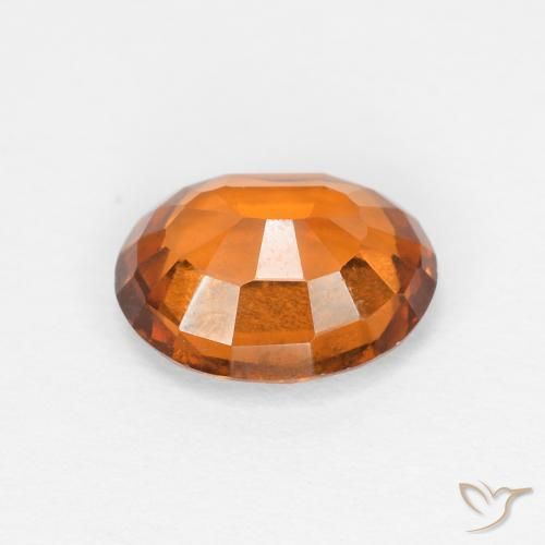 1.57カラットの天然Medium Dark-Orangeヘソナイトガーネット、楕円形、VS