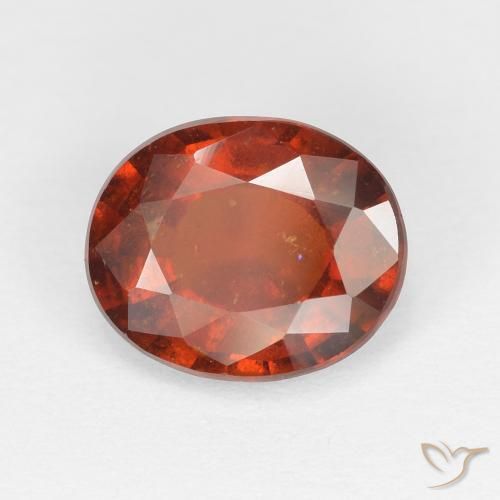 2.05ct 天然 ミディアムレッド ヘソナイトガーネット, 楕円形, VS