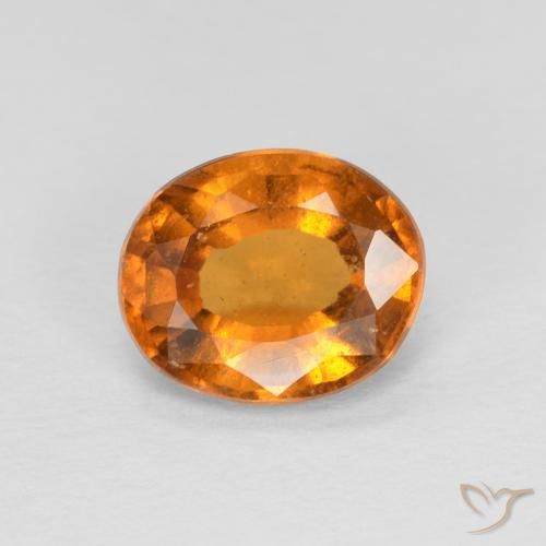 1.36ct 天然 アプリコットオレンジ ヘソナイトガーネット, 楕円形, VS