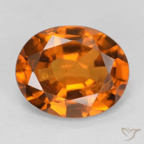 1.84ct 天然 ディープオレンジ ヘソナイトガーネット, 楕円形, VS