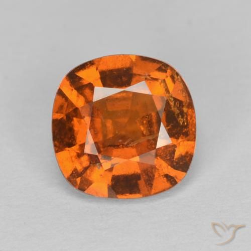 1.50ct 天然 ディープオレンジ ヘソナイトガーネット, クッション, VS