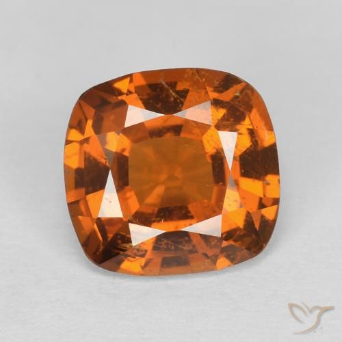 1.74ct 天然 Medium Dark-Orange ヘソナイトガーネット, クッション, VVS-VS