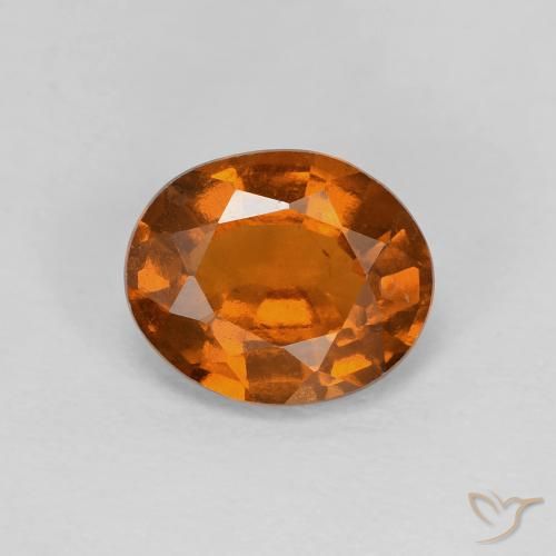 1.88ct 天然 Medium Dark-Orange ヘソナイトガーネット, 楕円形, VVS-VS