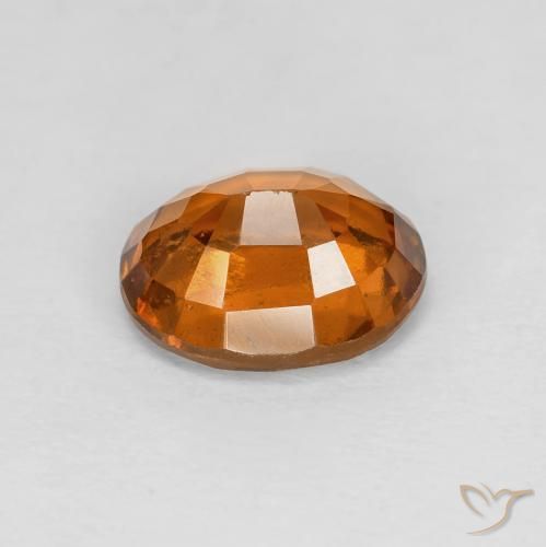 2.01カラットの天然Medium Dark-Orangeヘソナイトガーネット、楕円形、VVS-VS