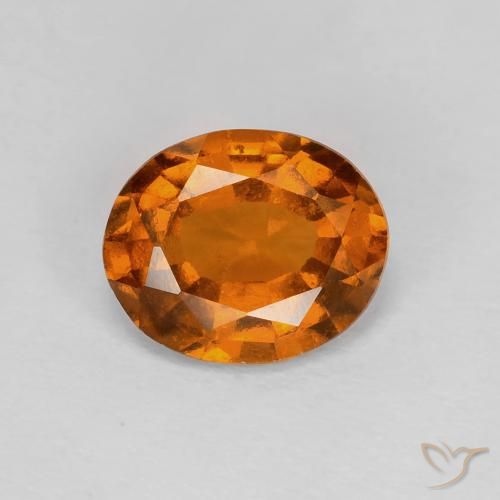 1.70ct 天然 Medium Dark-Orange ヘソナイトガーネット, 楕円形, VVS-VS