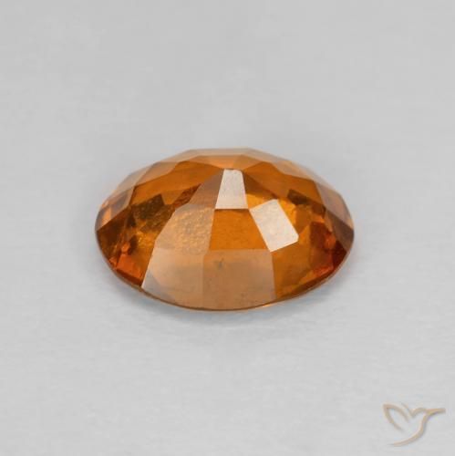 1.70カラットの天然Medium Dark-Orangeヘソナイトガーネット、楕円形、VVS-VS
