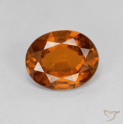 2.02ct 天然 赤みがかったオレンジ ヘソナイトガーネット, 楕円形, VVS-VS